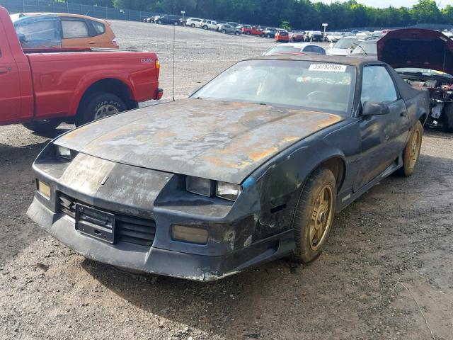 1G1FP23E1NL158905 - 1992 CHEVROLET CAMARO RS BLACK photo 2