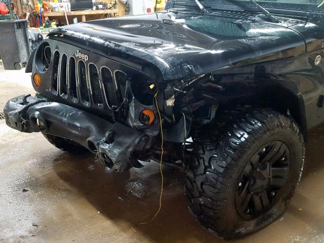 1J8GA59177L141377 - 2007 JEEP WRANGLER S BLACK photo 9