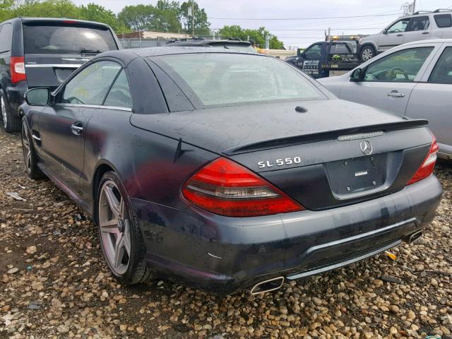 WDBSK7BA4BF162584 - 2011 MERCEDES-BENZ SL 550 BLACK photo 3