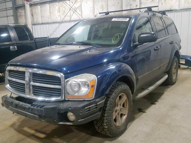 1D4HB48206F101039 - 2006 DODGE DURANGO SL BLUE photo 2