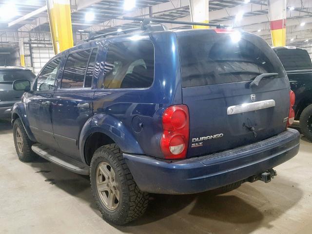 1D4HB48206F101039 - 2006 DODGE DURANGO SL BLUE photo 3