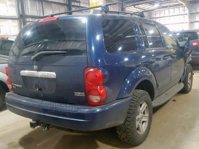 1D4HB48206F101039 - 2006 DODGE DURANGO SL BLUE photo 4