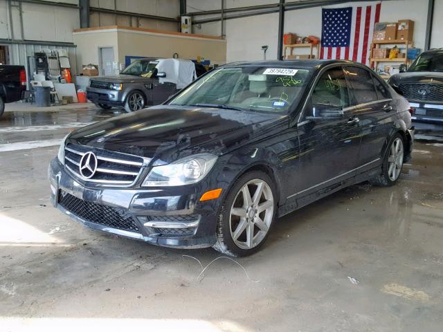 WDDGF4HB0EA957486 - 2014 MERCEDES-BENZ C 250 BLACK photo 2