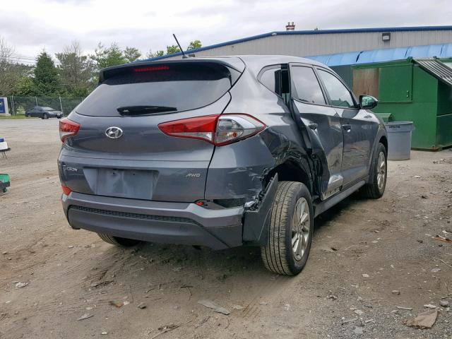 KM8J2CA48JU741858 - 2018 HYUNDAI TUCSON SE GRAY photo 4