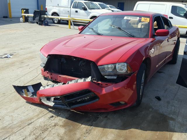 2C3CDXJGXCH179013 - 2012 DODGE CHARGER SX RED photo 2