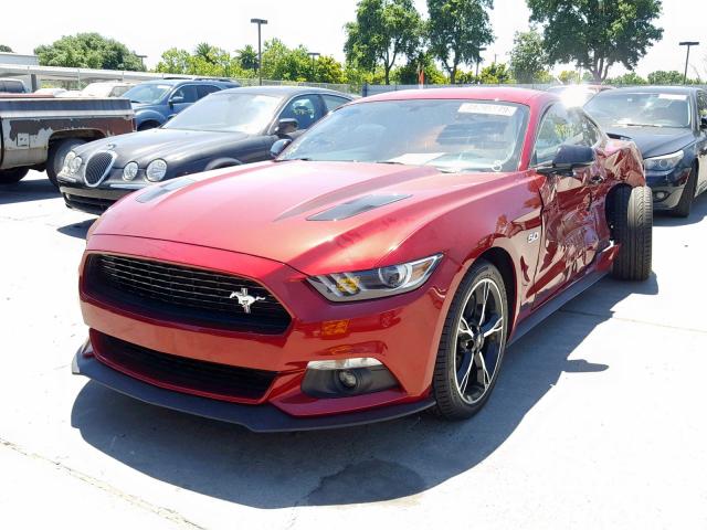 1FA6P8CF1H5303037 - 2017 FORD MUSTANG GT RED photo 2