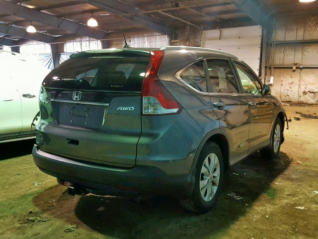 2HKRM4H72DH639736 - 2013 HONDA CR-V EXL GRAY photo 4