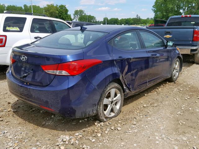 5NPDH4AE5DH342919 - 2013 HYUNDAI ELANTRA GL BLUE photo 9