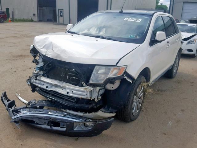 2FMDK48C28BB04335 - 2008 FORD EDGE SEL WHITE photo 2