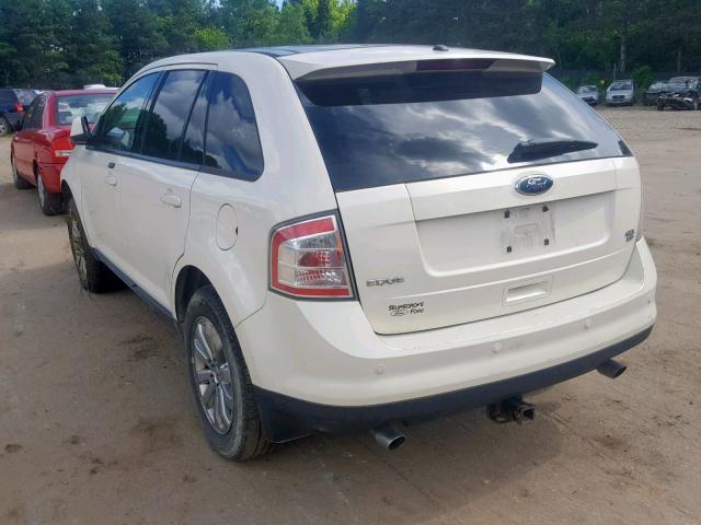 2FMDK48C28BB04335 - 2008 FORD EDGE SEL WHITE photo 3