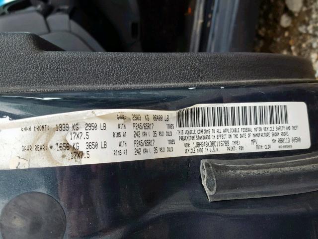 1J8HG48K38C116789 - 2008 JEEP COMMANDER 蓝色 照片 10