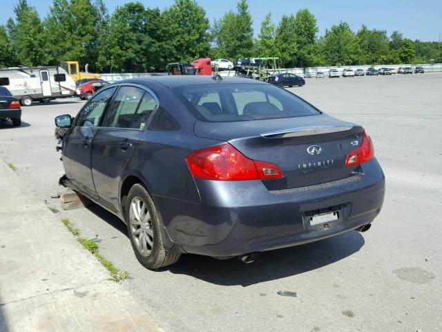 JNKCV61E49M309793 - 2009 INFINITI G37 BASE GRAY photo 3