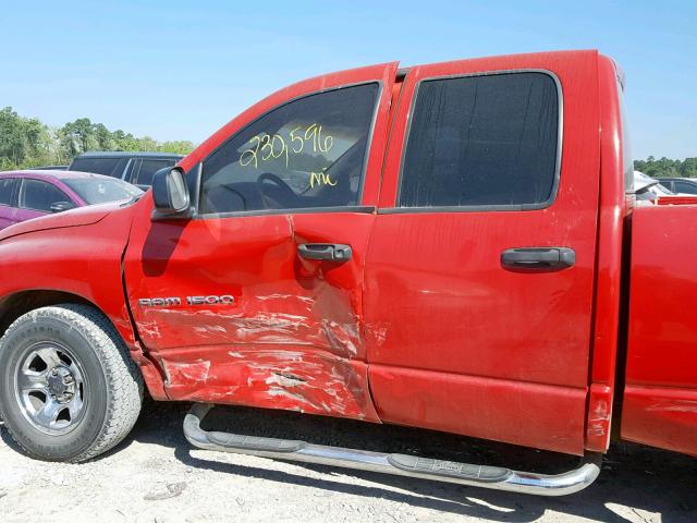 1D7HA18N03S216757 - 2003 DODGE RAM 1500 S RED photo 9