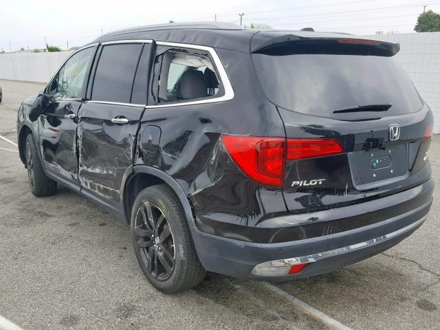 5FNYF6H05HB027815 - 2017 HONDA PILOT ELIT BLACK photo 3