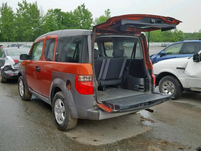 5J6YH28614L026363 - 2004 HONDA ELEMENT EX ORANGE photo 3