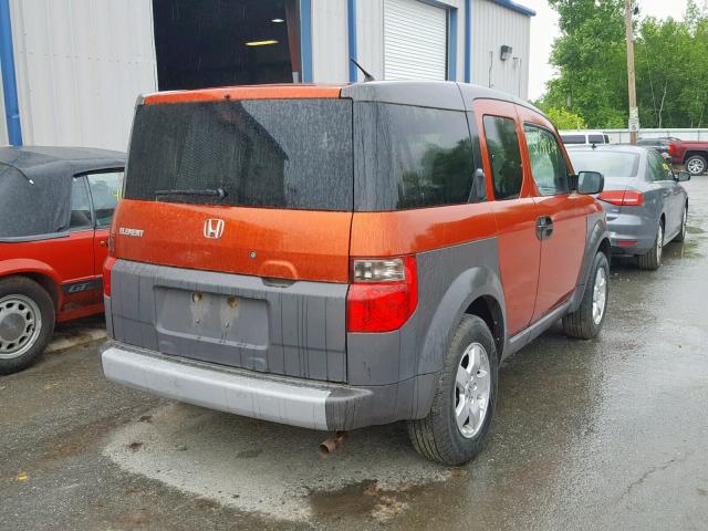 5J6YH28614L026363 - 2004 HONDA ELEMENT EX ORANGE photo 4