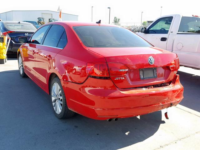 3VWLL7AJ4DM369190 - 2013 VOLKSWAGEN JETTA TDI RED photo 3