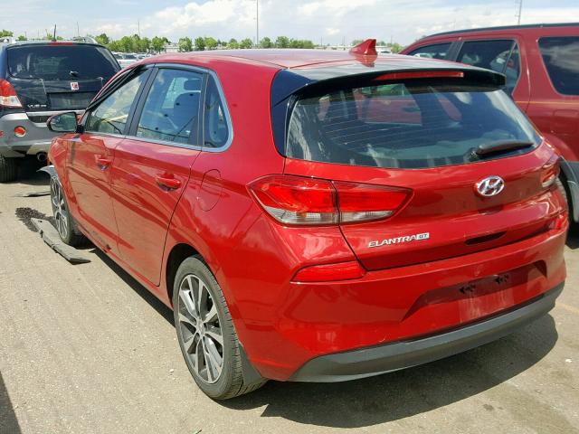 KMHH35LE8JU019772 - 2018 HYUNDAI ELANTRA GT RED photo 3