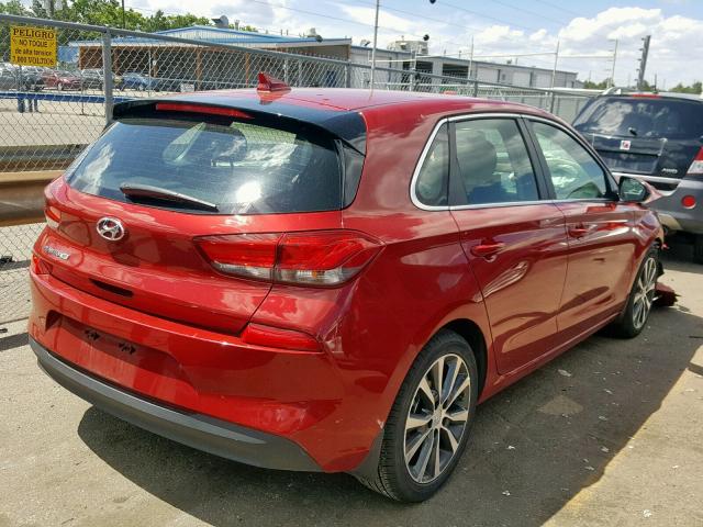 KMHH35LE8JU019772 - 2018 HYUNDAI ELANTRA GT RED photo 4