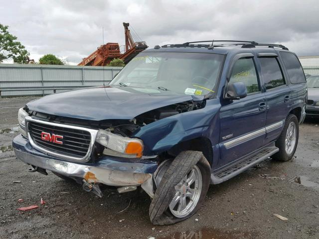 1GKEK13T25R206374 - 2005 GMC YUKON BLUE photo 2