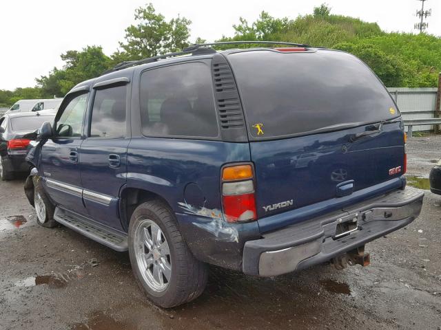 1GKEK13T25R206374 - 2005 GMC YUKON BLUE photo 3