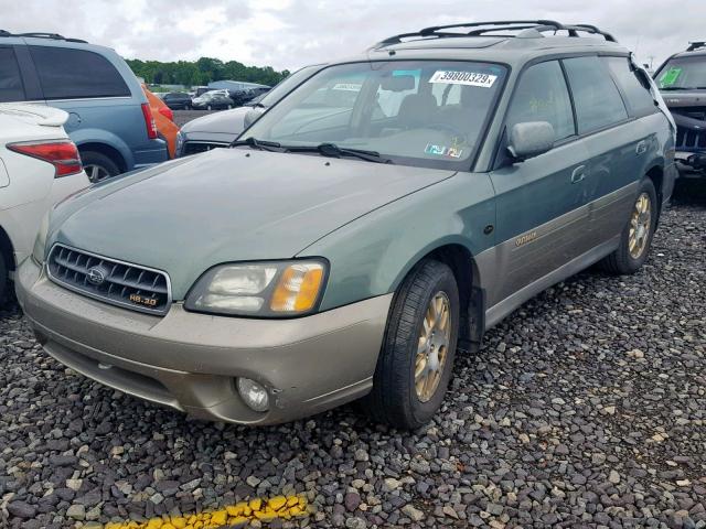 4S3BH806837609563 - 2003 SUBARU LEGACY OUT GREEN photo 2