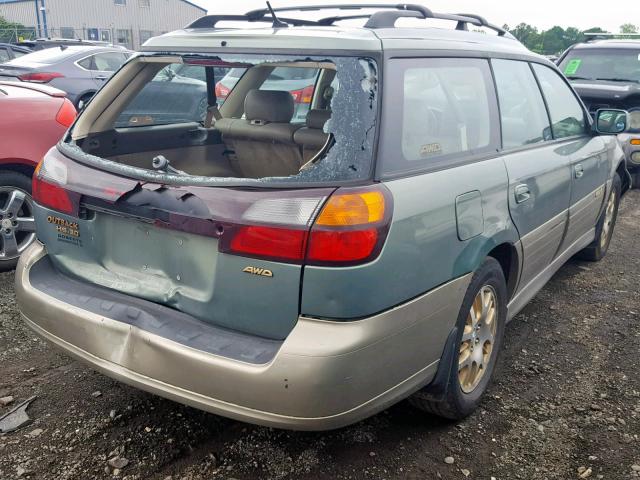 4S3BH806837609563 - 2003 SUBARU LEGACY OUT GREEN photo 4