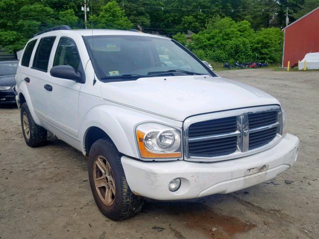 1D4HB48D74F134330 - 2004 DODGE DURANGO SL WHITE photo 1