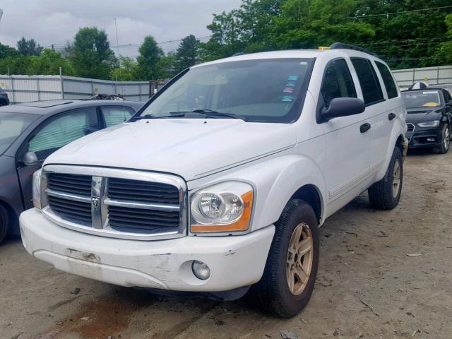 1D4HB48D74F134330 - 2004 DODGE DURANGO SL WHITE photo 2