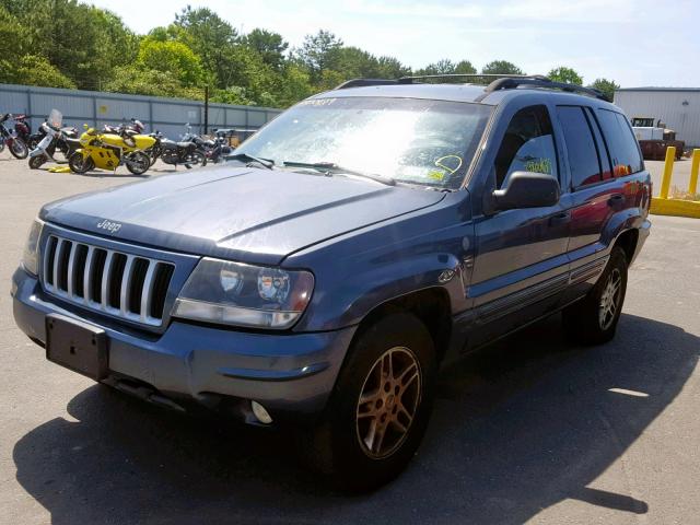 1J4GW48S14C357731 - 2004 JEEP GRAND CHER BLUE photo 2