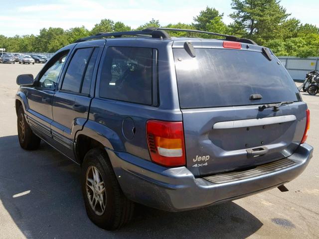 1J4GW48S14C357731 - 2004 JEEP GRAND CHER BLUE photo 3