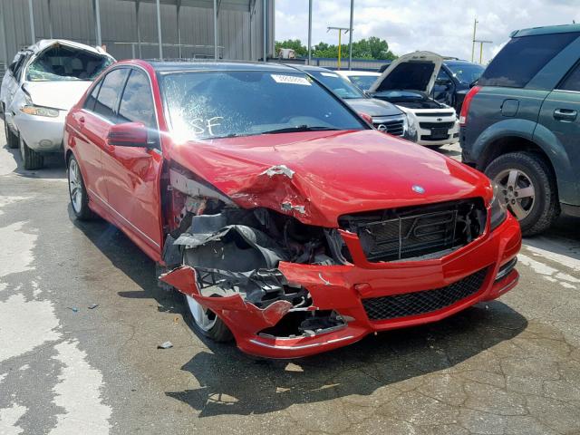 WDDGF4HB9CA625057 - 2012 MERCEDES-BENZ C 250 RED photo 1