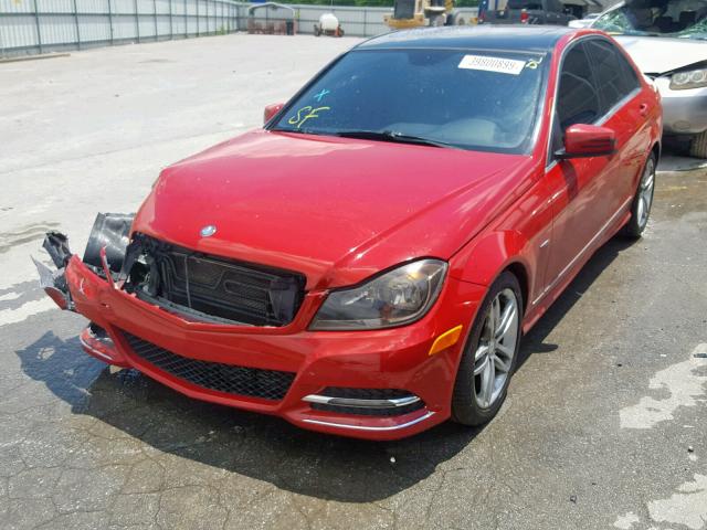 WDDGF4HB9CA625057 - 2012 MERCEDES-BENZ C 250 RED photo 2