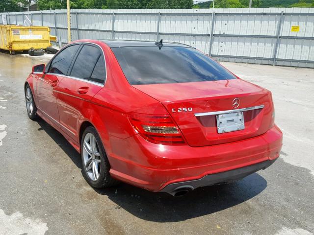 WDDGF4HB9CA625057 - 2012 MERCEDES-BENZ C 250 RED photo 3