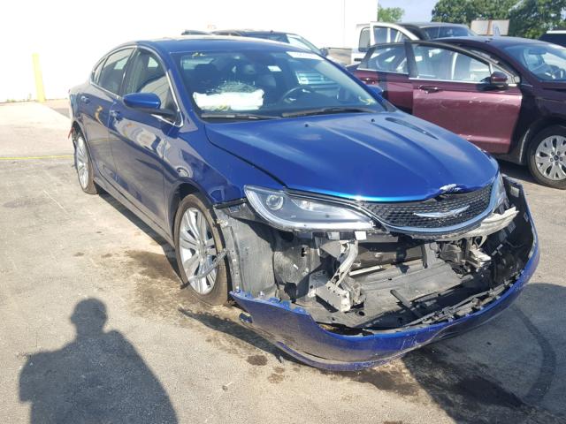 1C3CCCAB7FN588159 - 2015 CHRYSLER 200 LIMITE BLUE photo 1