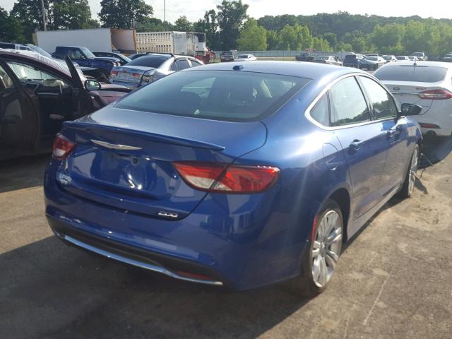 1C3CCCAB7FN588159 - 2015 CHRYSLER 200 LIMITE BLUE photo 4