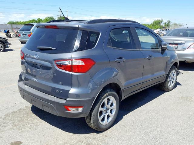 MAJ6P1UL5JC223740 - 2018 FORD ECOSPORT S GRAY photo 4