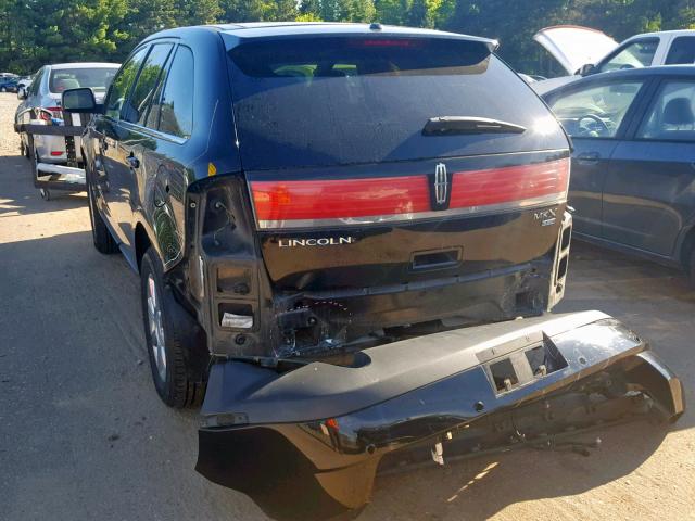 2LMDU88C47BJ16166 - 2007 LINCOLN MKX BLACK photo 3