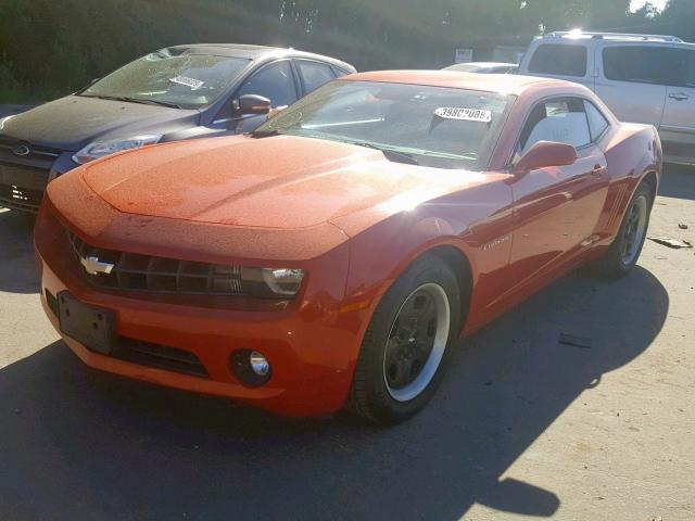 2G1FE1ED9B9137193 - 2011 CHEVROLET CAMARO LS ORANGE photo 2