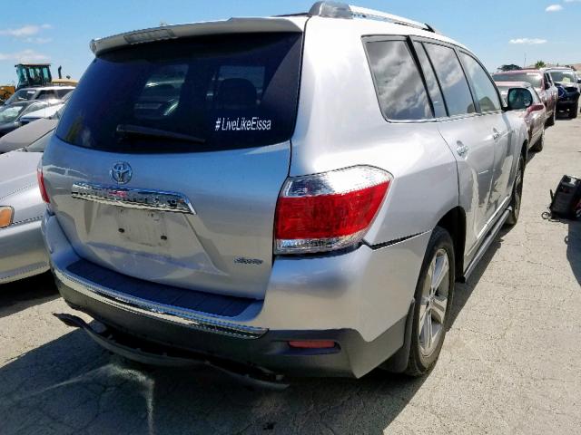 5TDDK3EHXDS227274 - 2013 TOYOTA HIGHLANDER GRAY photo 4