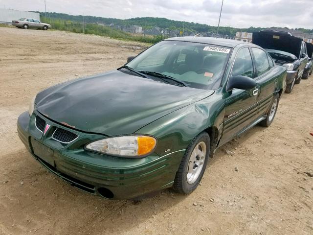 1G2NF52E7YC553656 - 2000 PONTIAC GRAND AM S GREEN photo 2