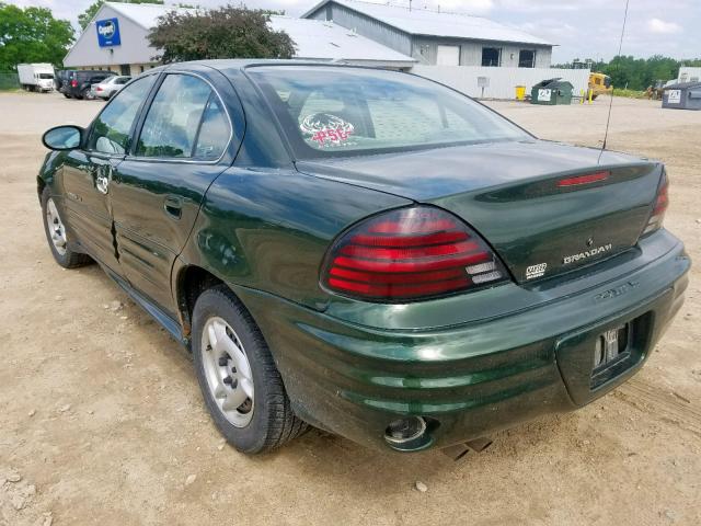 1G2NF52E7YC553656 - 2000 PONTIAC GRAND AM S GREEN photo 3