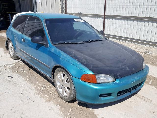 2HGEH2367PH517684 - 1993 HONDA CIVIC DX GREEN photo 1