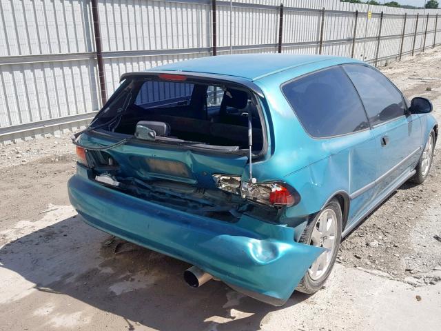 2HGEH2367PH517684 - 1993 HONDA CIVIC DX GREEN photo 4