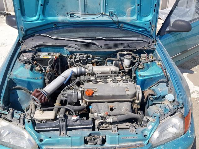 2HGEH2367PH517684 - 1993 HONDA CIVIC DX GREEN photo 7