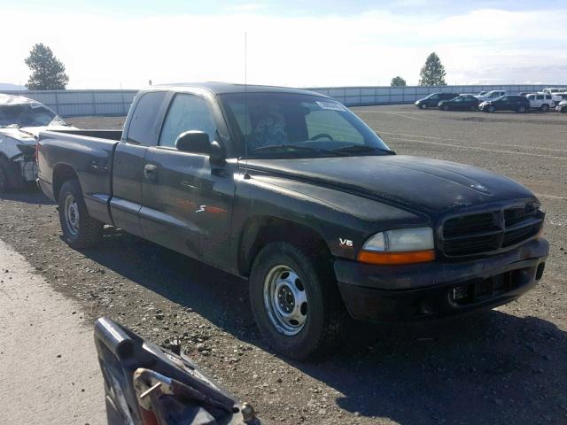 1B7GL22X4WS618981 - 1998 DODGE DAKOTA BLACK photo 1