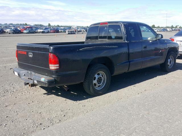 1B7GL22X4WS618981 - 1998 DODGE DAKOTA BLACK photo 4