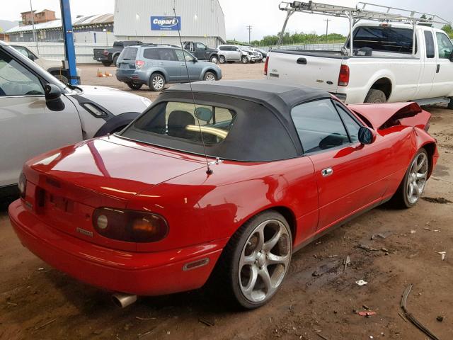 JM1NA3512M1220780 - 1991 MAZDA MX-5 MIATA RED photo 4