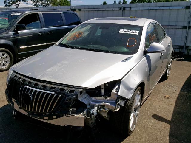 2G4GV5GV1D9184466 - 2013 BUICK REGAL GS SILVER photo 2