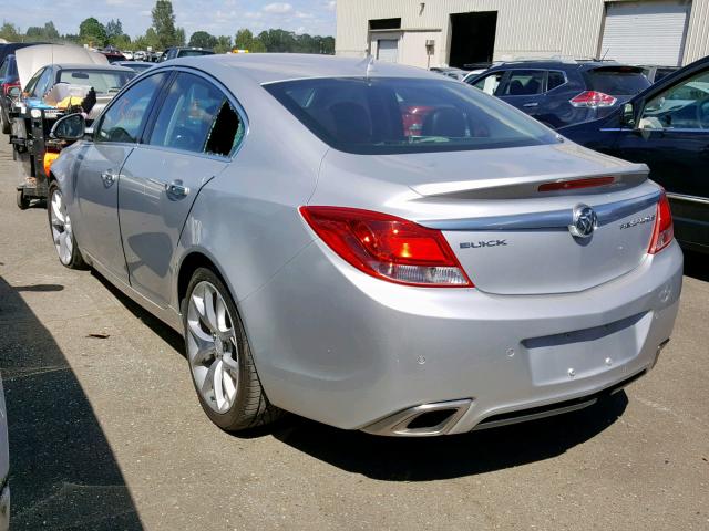 2G4GV5GV1D9184466 - 2013 BUICK REGAL GS SILVER photo 3